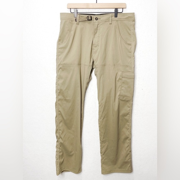 Prana Stretch Zion Outdoor Hiking Pant Sandbar Size 35X32 Gorpcore Cargo Pocket - Picture 3 of 16